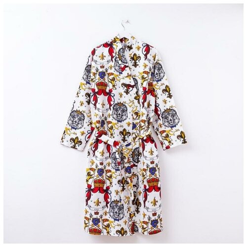 фото Этель халат мужской удлиннный этель "настоящий мужчина" размер 54-56, вафля 200г/м2, 100% хлопок