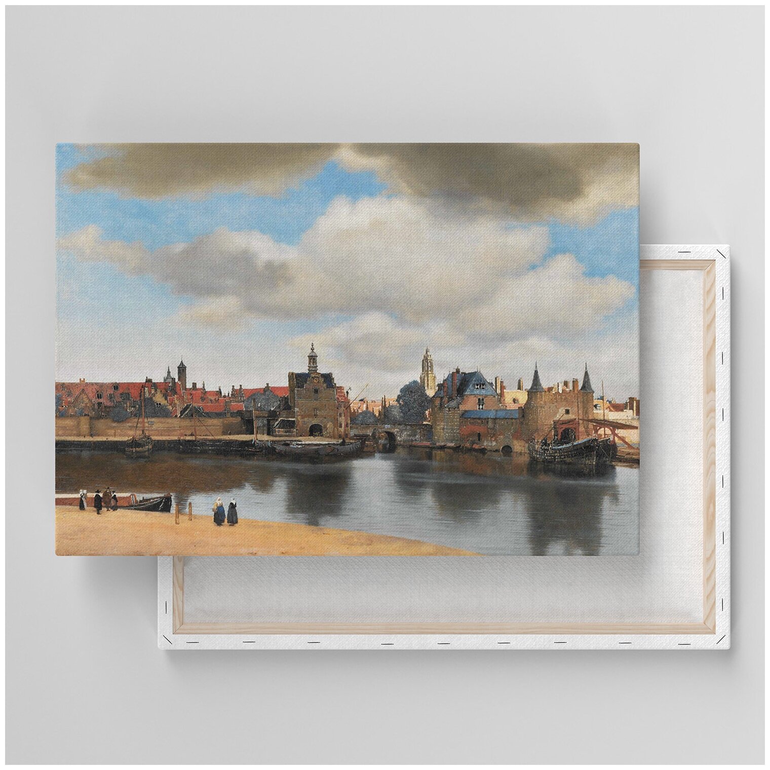 Картина на холсте с подрамником / Jan Vermeer / Ян Вермеер - Вид Делфта