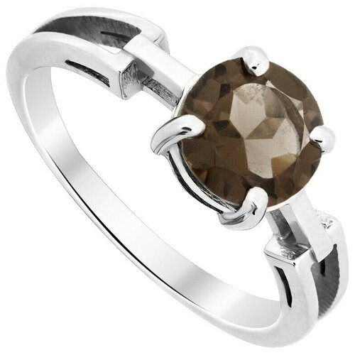 Кольцо Lazurit Online, серебро, 925 проба, раухтопаз, размер 22.5, коричневый серебряное кольцо с натуральным раухтопазом размер 16
