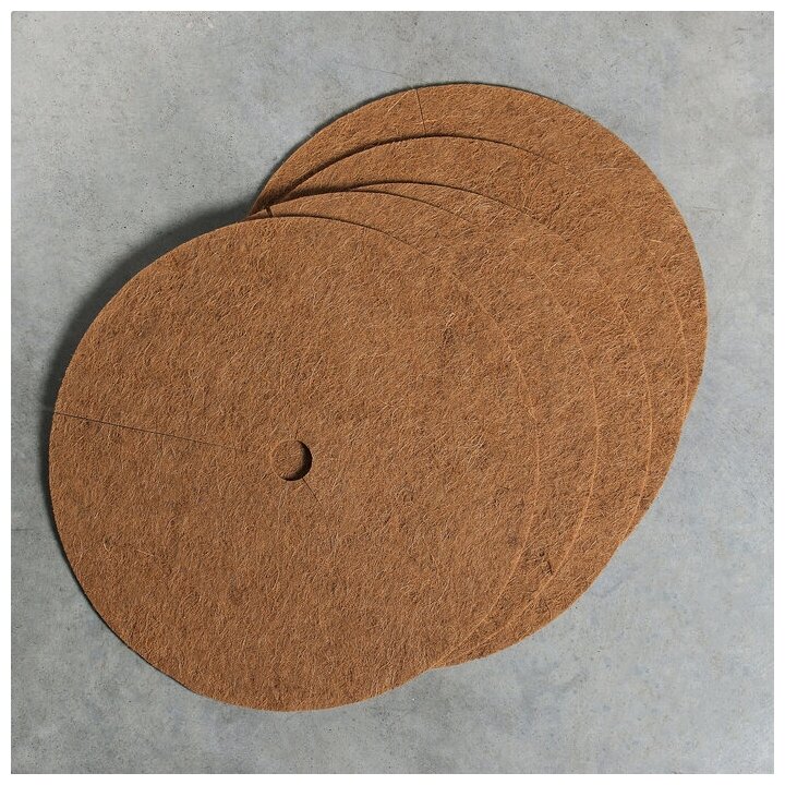 Круг приствольный, d = 0,6 м, из кокосового полотна, набор 5 шт., «Мульчаграм» - фотография № 5