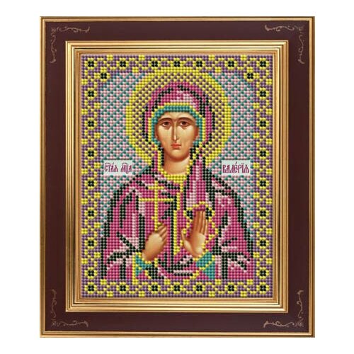 Набор для вышивания бисером Икона Св. Валерия 12 х 15 см GALLA COLLECTION М245