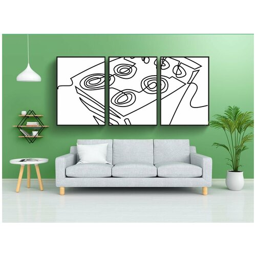 фото Набор модулных постеров для интерьера "плита, кухня, клипарт" 60x90 см. в тубусе, без рамки lotsprints