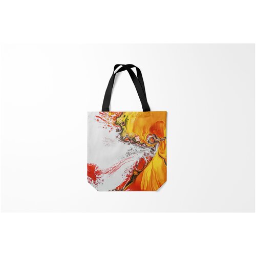 фото Сумка-шоппер / 40х40 см / casual / рисунок краской burnettie