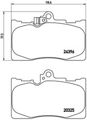 Передние brembo P83072 для Lexus, Toyota