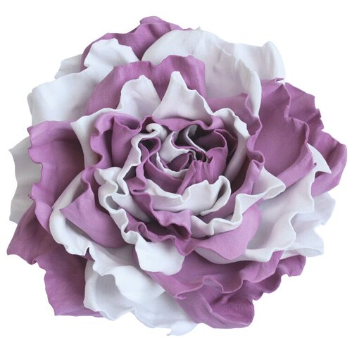 большая брошь заколка для волос цветок роза светло фиолетовая арт180011 Цветок роза заколка-брошь бело-фиолетовая большая 180127м