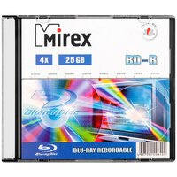 Диск BD-R 25 Gb Mirex 4x Slim box, 1 шт.