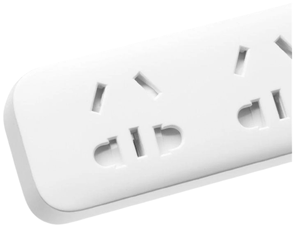 Удлинитель Xiaomi Mi Power Strip 5 (XMCXB03QM), 5 розеток, с/з, 10А / 2500 Вт белый 2 м 225 мм 41 мм 26 мм 5 - фотография № 8