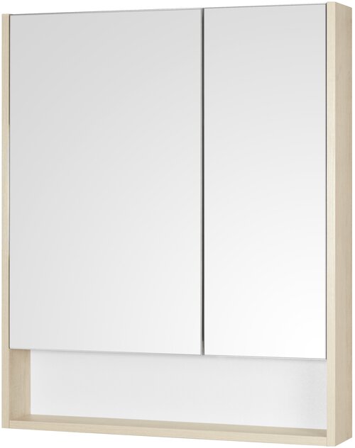 Зеркальный шкаф AQUATON Сканди 70 1A252202SDB20 700х130х850 2 дверцы, белый глянец/дуб верона