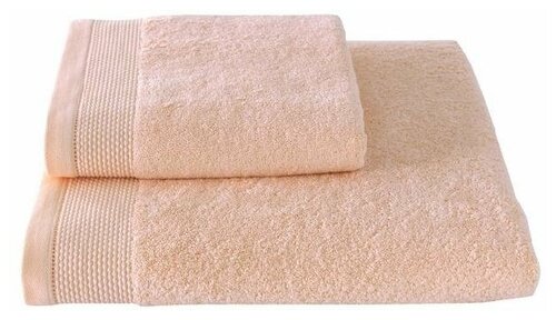 Полотенце для ванной Soft Cotton BAMBU хлопковая/бамбуковая махра персиковый 85х150