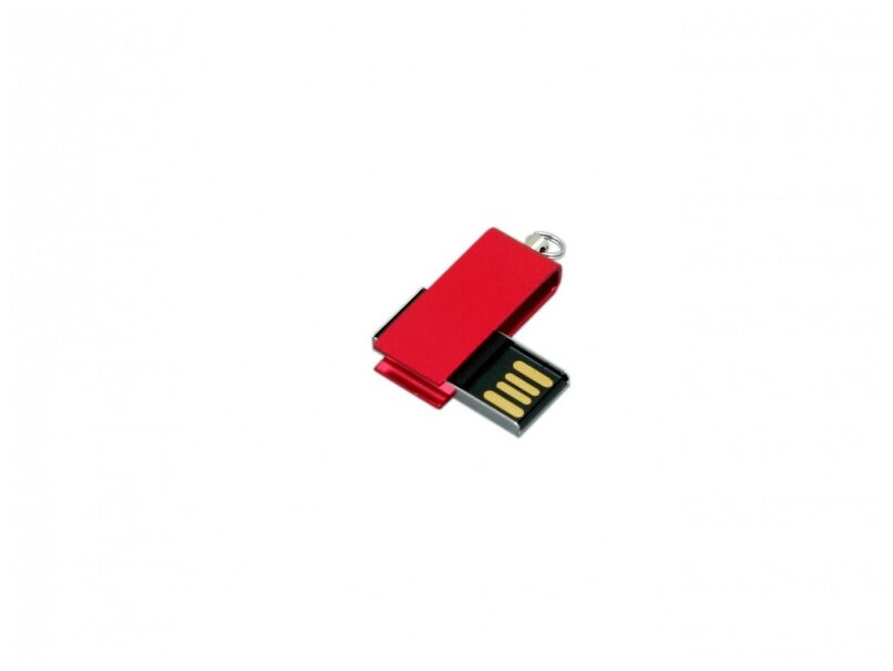 Металлическая флешка с мини чипом в цветном корпусе (4 Гб / GB USB 2.0 Красный/Red minicolor1 Flash drive)