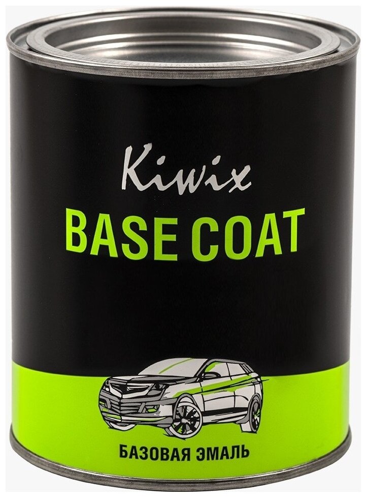 Эмаль готовая базовая Kiwix 690 silver BASE COAT серебро 1 л. (снежная королева)