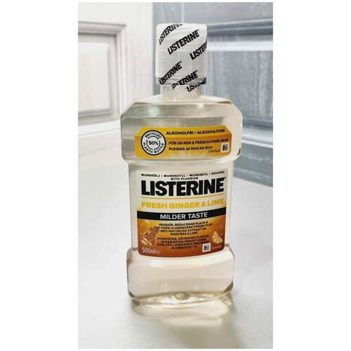 Купить Ополаскиватель для рта Listerine Свежий имбирь и лайм с мягким вкусом, 500 мл, Полоскание и уход за полостью рта