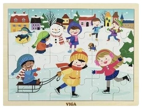 Пазл Viga Toys Времена года Зима (51272) - фото №3