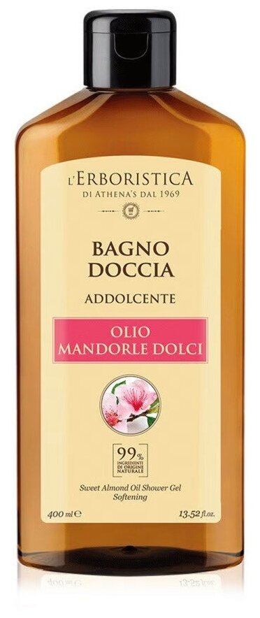 Гель для душа LErboristica/Эрбористика с маслом сладкого миндаля, Sweet Almond Oil, Италия, 400 мл