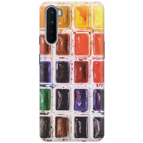 фото Ультратонкий силиконовый чехол-накладка для oneplus nord с принтом "палитра красок" gosso