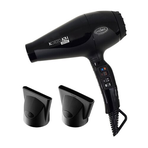Фен для волос Coifin Korto A2 KTkaaHi 2 насадки с ионизацией черный 28 м 2200 Ватт 658400₽
