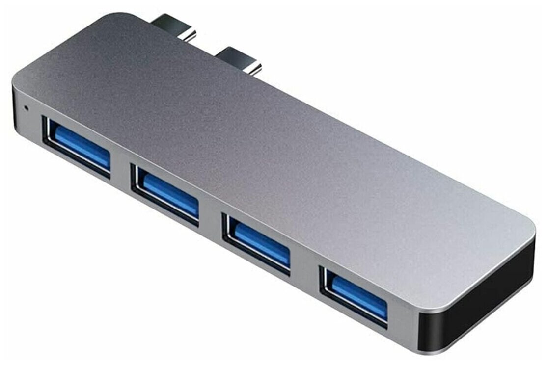 USB-концентратор (адаптер, переходник) Aluminum Type-C 5 в 1 (Gray) для MacBook