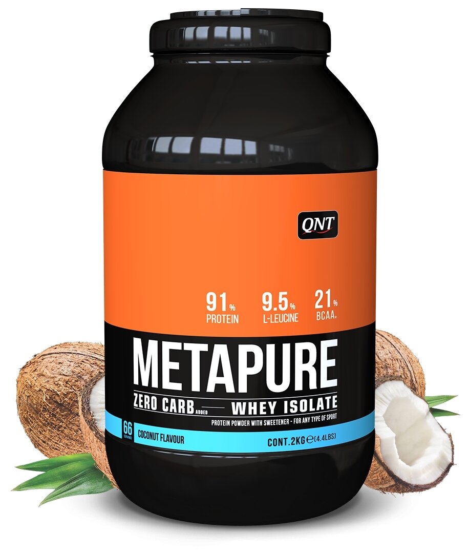 Изолят протеина QNT METAPURE ZERO CARB 2000 г, Кокос