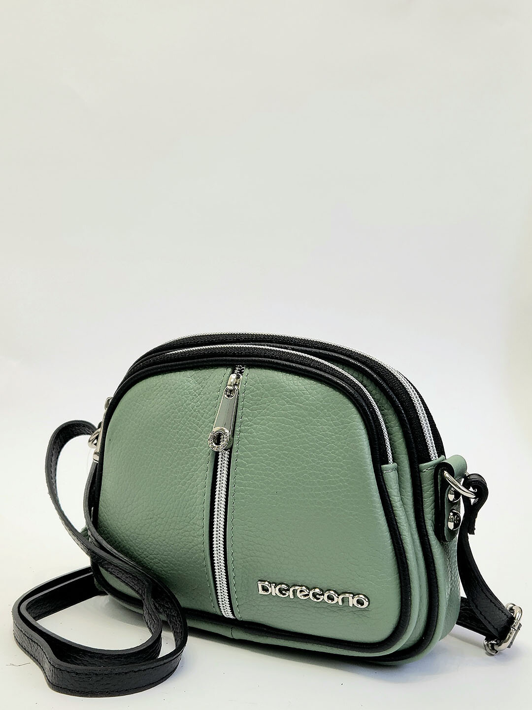 фото Сумка Di Gregorio gr8829 vitello beige/nero argento