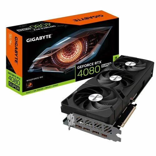 Видеокарта Gigabyte RTX4080 SUPER WINDFORCE 16G GV-N408SWF3-16GD 4719331354077 GDDR6X 256bit 1-HDMI 3-DP Windforce 3X Fan 33013656 мм Цветная коробка 16850000₽