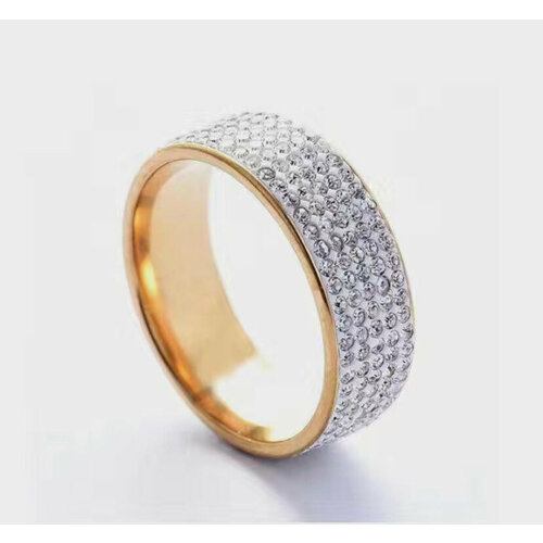 Кольцо, металл, искусственный камень, золотой кольцо металл кристаллы swarovski искусственный камень золотой