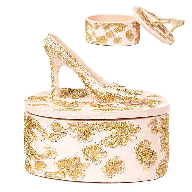 фото Goodwill Декоративная шкатулка для украшений Antique Rococo 8 см розовая MC 37093