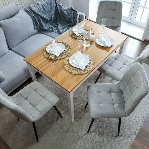 Комплект кухонных стульев Comiron SC-005 62 4шт Стул кухонный бежевый вельвет 23900₽