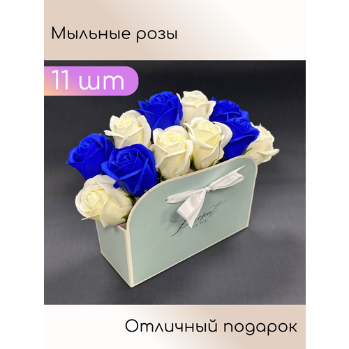 Букет из мыла 11 мыльных роз, цветы, подарок на 8 марта, на день рождения маме, подруге женщине, девушке жене, любимой бабушке