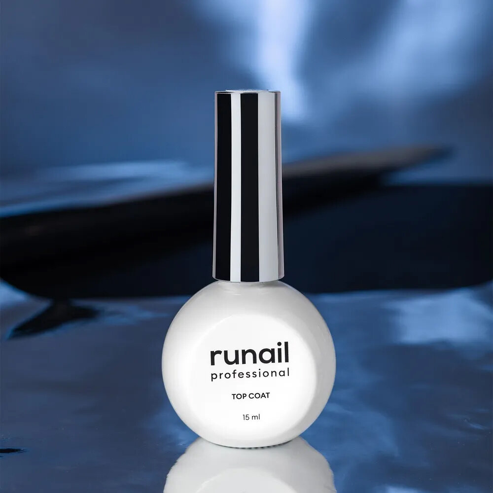 RuNail, Top Coat Velvet - бархатный топ для гель-лака, 15 мл