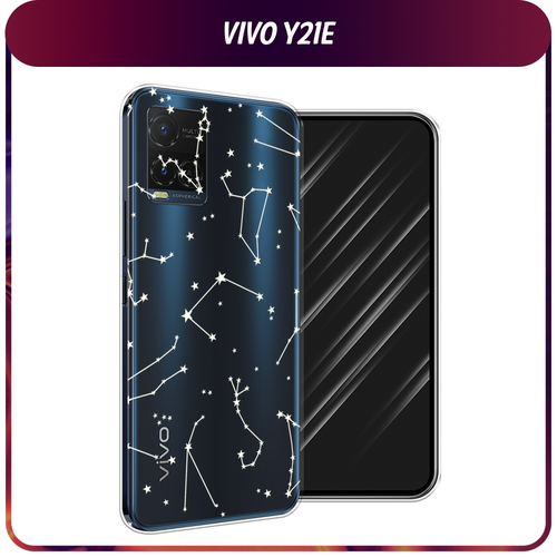 Силиконовый чехол на Vivo Y21e / Виво Y21e Созвездия, прозрачный силиконовый чехол на vivo y21e виво y21e на счастье прозрачный