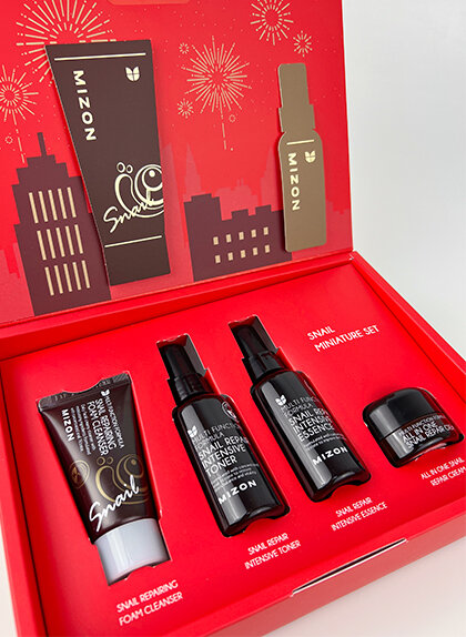 Набор миниатюр Snail miniature special edition set of four MIZON 30мл+50мл+50мл+15г COSON Co., Ltd - фото №13