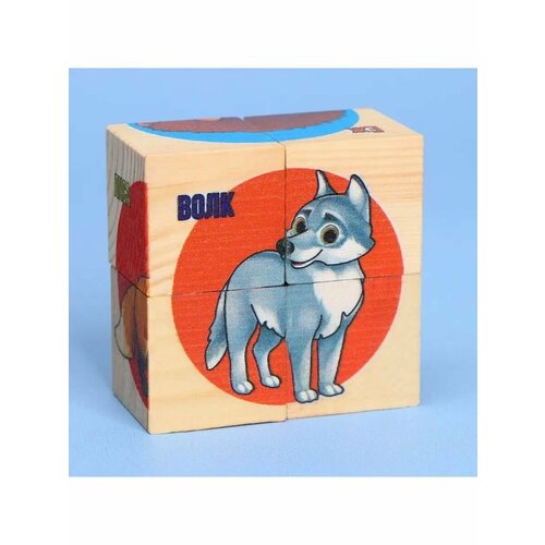 Кубики из натурального дерева Лесные жители 360₽