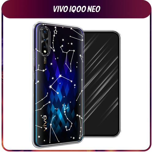 Силиконовый чехол на Vivo iQOO Neo/V17 Neo / Виво iQOO Neo/V17 Neo Созвездия, прозрачный чехол книжка mypads для vivo iqoo neo v17 neo виво iqoo neo v17 neo телячья кожа закрывающаяся на