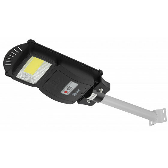 ЭРА консольный светильник на солнечной батарее с кронштейном Б0046792 светодиодный, 20 Вт, цвет арматуры: черный, цвет плафона бесцветный, 1 шт.