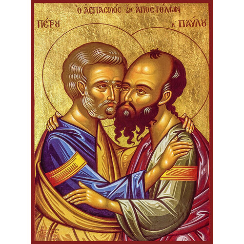 Икона апостолов Петра и Павла на дереве