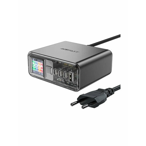 Зарядное устройство ACEFAST Z4 PD218W GaN (3*USB-C+USB-A) с дисплеем vention 3 port usb c c a gan charger 65w 30w 30w eu plug black