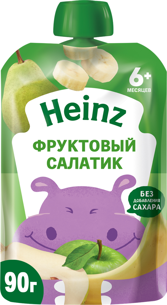 Пюре фруктовое HEINZ Фруктовый салатик, с 6 месяцев, 90г