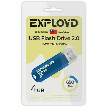 USB Flash накопитель SmartBuy 4Gb Exployd 650 Blue