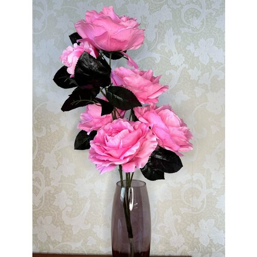 Розы Гиганты Розовые искусственные цветы Декор для дома 830₽