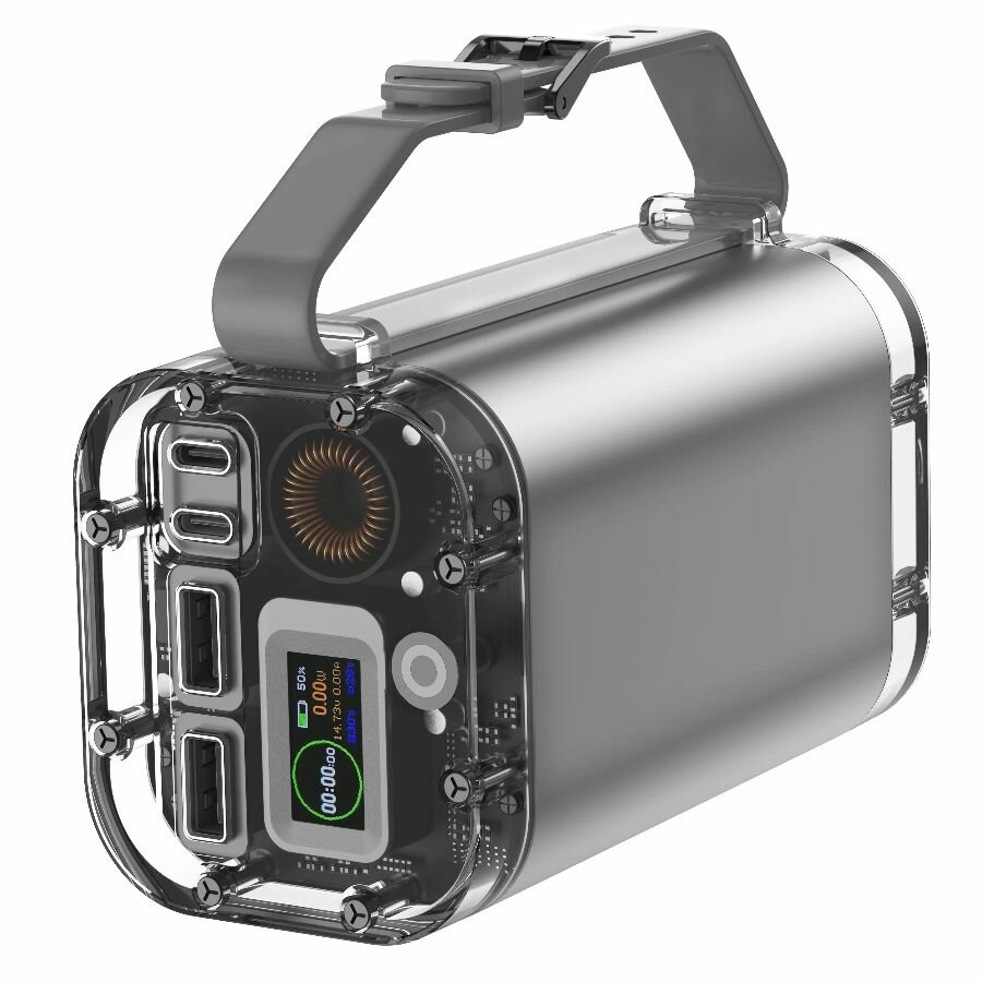 Портативная электростанция WiWU Wi-P003 на 40000 мАч, мощность 100 Вт, IP67, наружное освещение