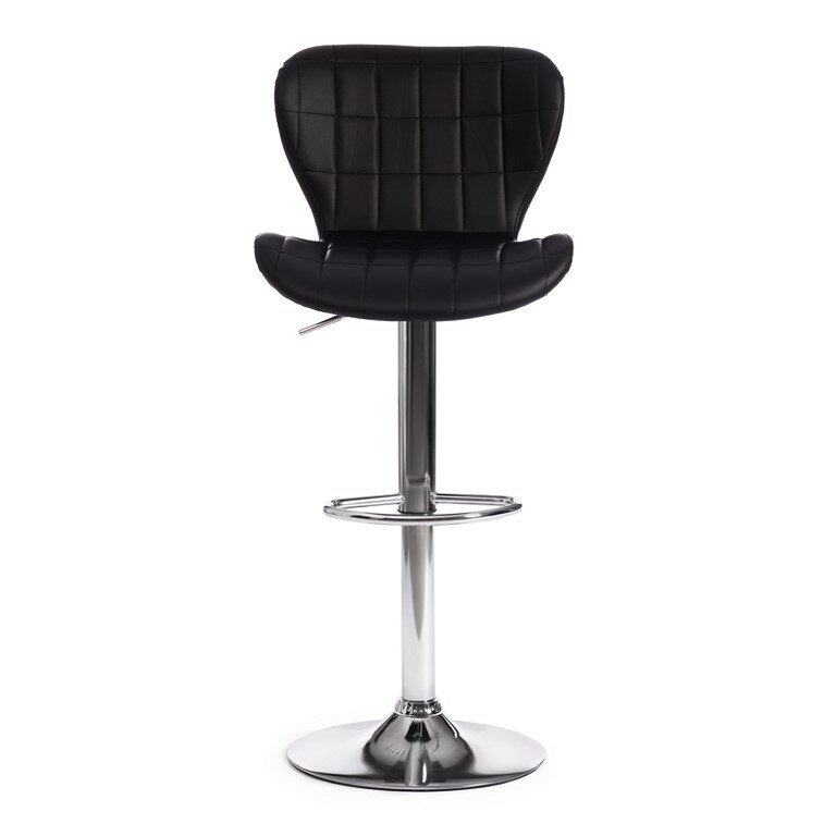 Комплект из 2-х барных стульев AVIONIC металл/экокожа, черный/хром — фото 1