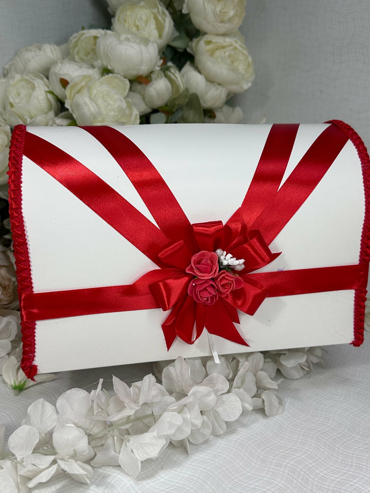 Свадебный семейный банк Винтаж, красный