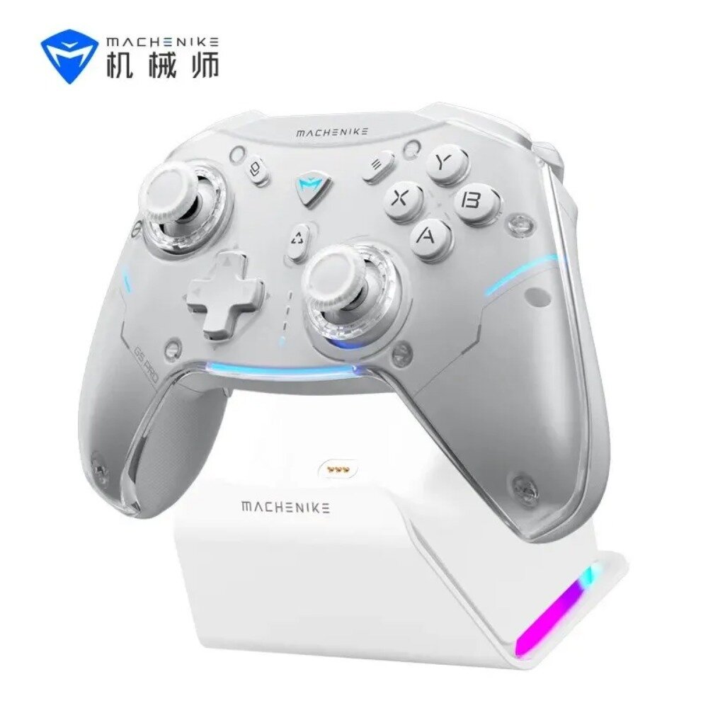 Machenike G5Pro Max Беспроводной геймпад RGB с зарядной базой, триггером джойстика с эффектом Холла