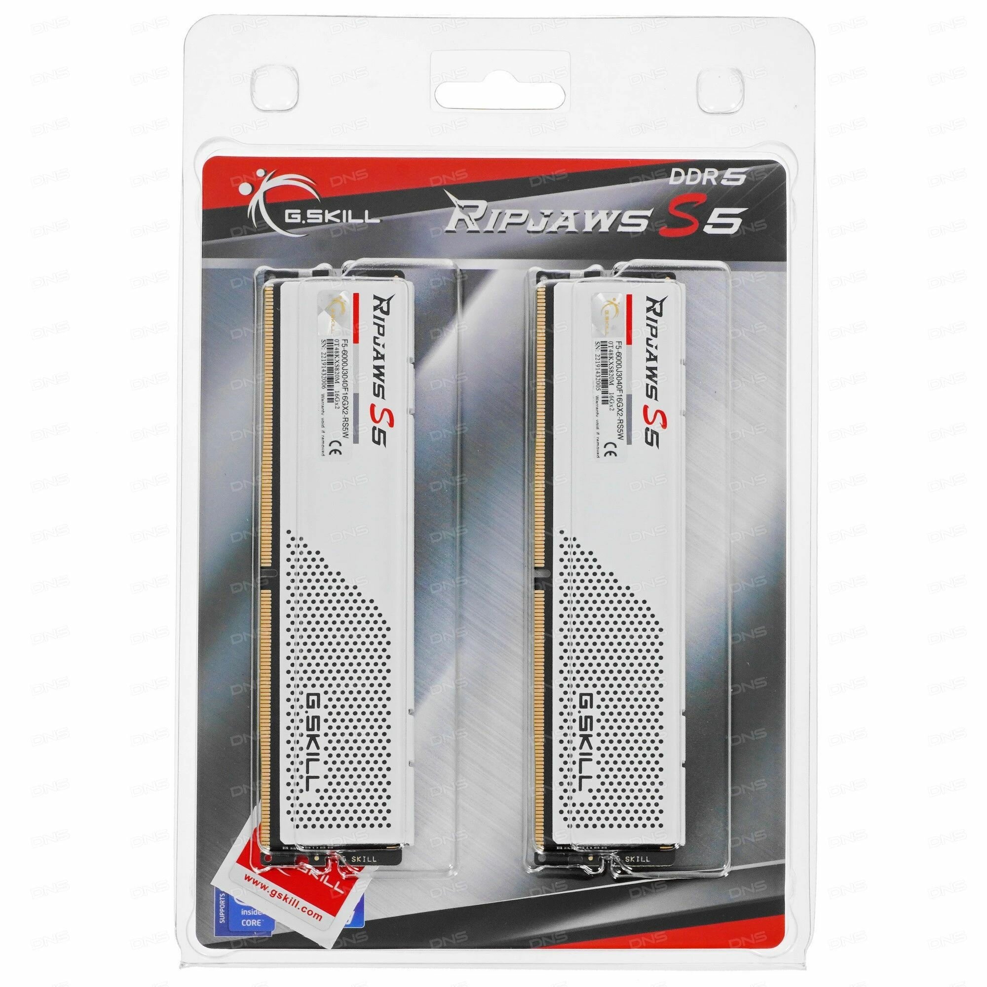Оперативная память G.Skill Ripjaws S5 F5-6000J3040F16GX2-RS5W 32 ГБ