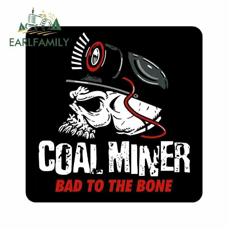 EARLFAMILY 13 см x 13 см для угольной шахтеры, украшение для автомобильной двери, наклейка для мотоцикла, автомобильные наклейки на лобовое стекло, царапины на окклюзию, style A