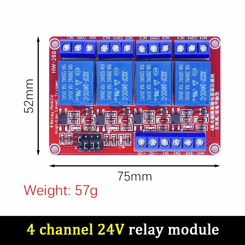 WAVGAT 1 2 6 4 8-канальный релейный модуль 24V 4 Channel