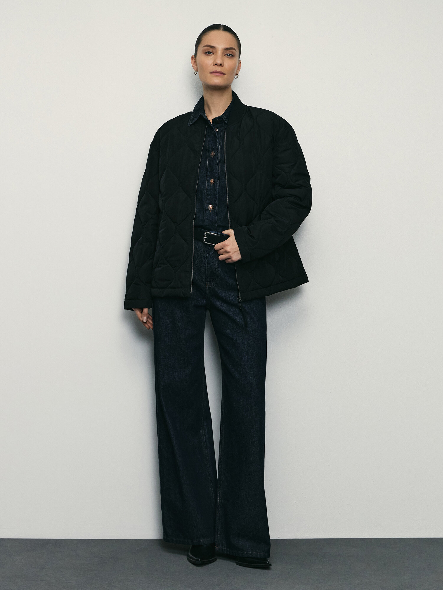 Бомбер Zarina, размер XS (RU 42), черный — фото 1