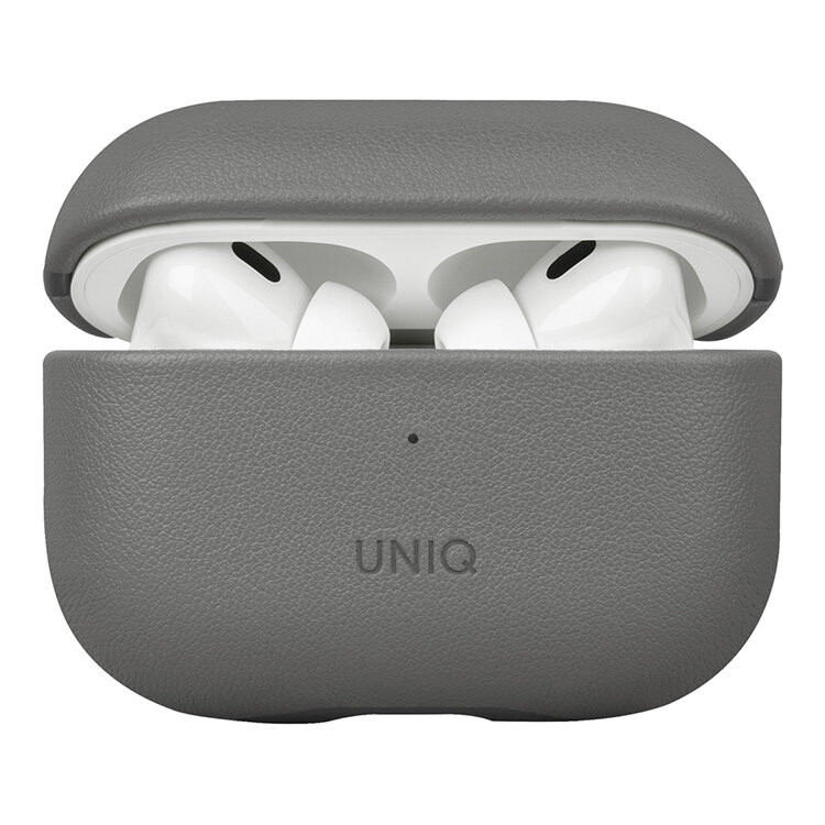 Uniq чехол со шнурком для Airpods Pro 2, Lyden DS Leatherette Rhino Grey/Black