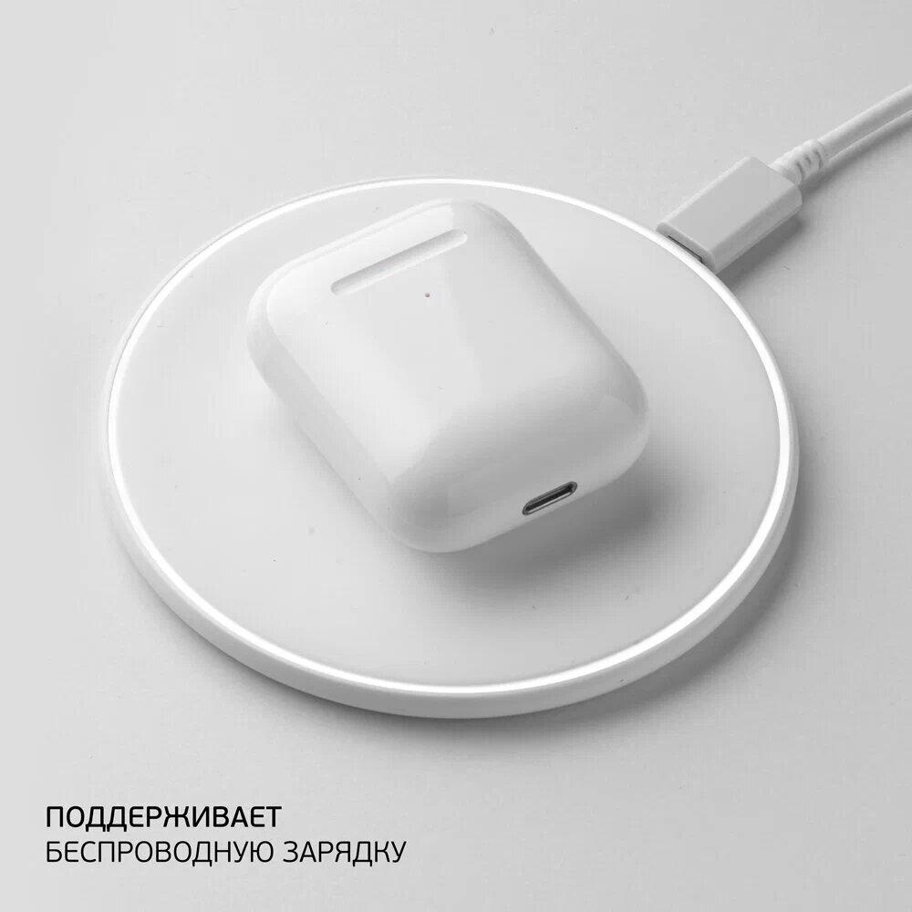 Беспроводные наушники с микрофоном Air Neo, TWS, BT 5.1, 300 мАч, QI, IPX4, белый, Deppa 44169