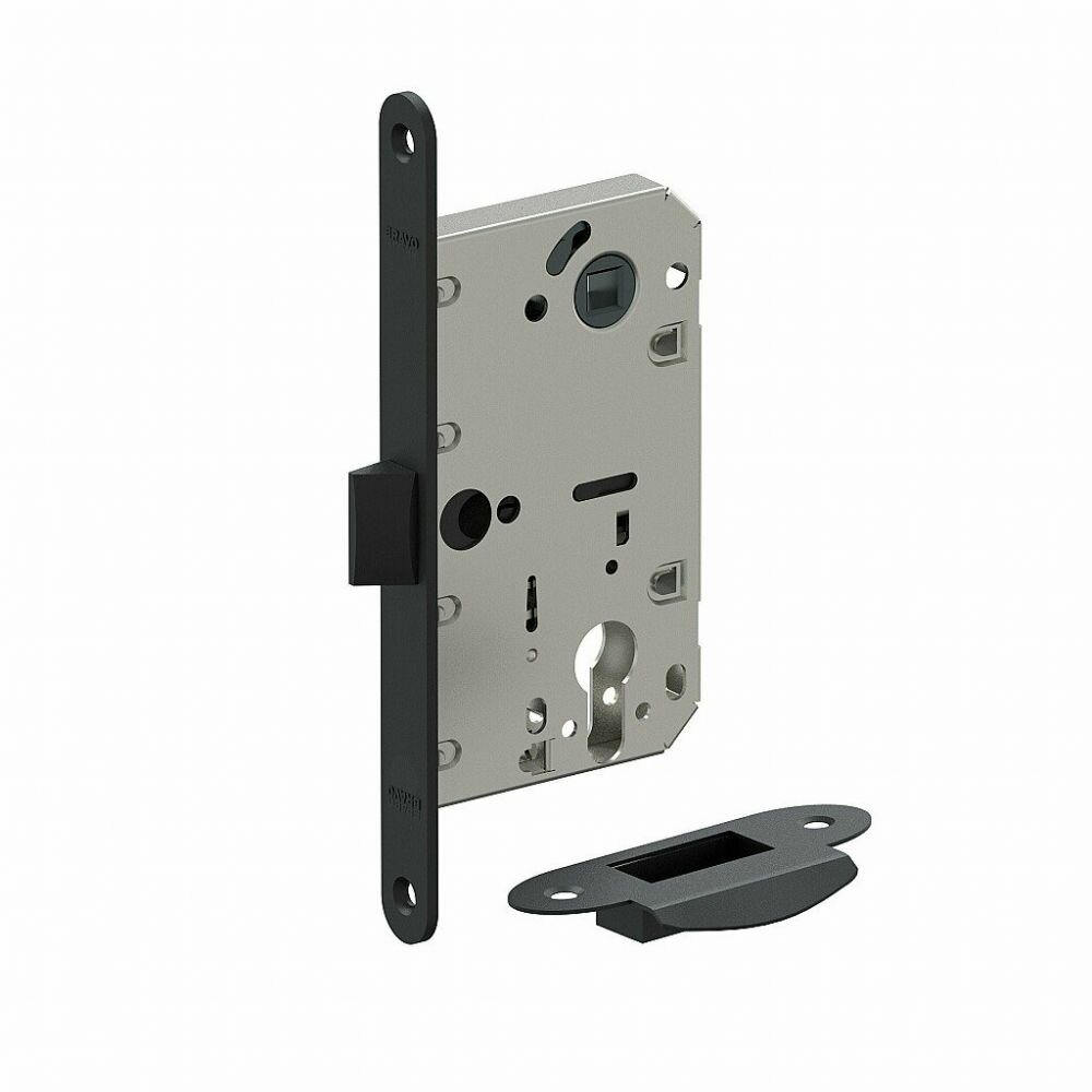 Замок для Межкомнатной Двери Bravo P-3-CL SB Матовый Черный / Браво.